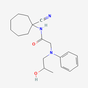 N-(1-cyanocycloheptyl)-2-[(2-hydroxypropyl)(phenyl)amino]acetamide