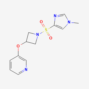 3-((1-((1-methyl-1H-imidazol-4-yl)sulfonyl)azetidin-3-yl)oxy)pyridine