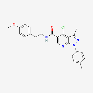 4-chloro-N-(4-methoxyphenethyl)-3-methyl-1-(p-tolyl)-1H-pyrazolo[3,4-b]pyridine-5-carboxamide