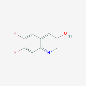 molecular formula C9H5F2NO B2609647 6,7-Difluoroquinolin-3-ol CAS No. 1026706-70-6