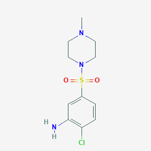 molecular formula C11H16ClN3O2S B2609650 2-氯-5-[(4-甲基-1-哌嗪基)磺酰基]-苯胺 CAS No. 848369-69-7
