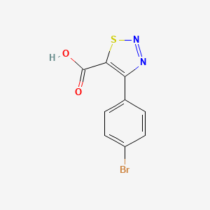 molecular formula C9H5BrN2O2S B2609657 4-(4-Bromophenyl)-1,2,3-thiadiazole-5-carboxylic acid CAS No. 1491290-19-7