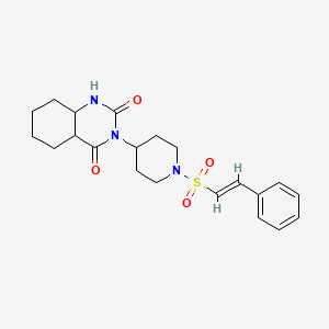 3-{1-[(E)-2-phenylethenesulfonyl]piperidin-4-yl}-1,2,3,4-tetrahydroquinazoline-2,4-dione