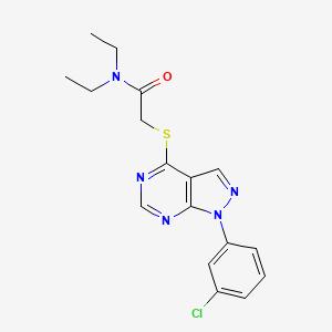 2-[1-(3-chlorophenyl)pyrazolo[3,4-d]pyrimidin-4-yl]sulfanyl-N,N-diethylacetamide