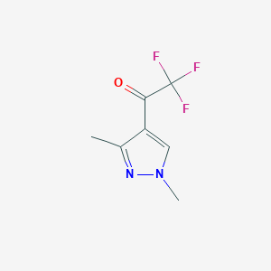 molecular formula C7H7F3N2O B2609664 1-(1,3-dimethyl-1H-pyrazol-4-yl)-2,2,2-trifluoroethanone CAS No. 1174875-19-4