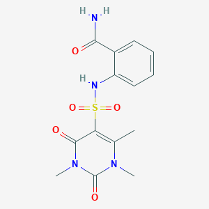2-[(1,3,4-Trimethyl-2,6-dioxopyrimidin-5-yl)sulfonylamino]benzamide