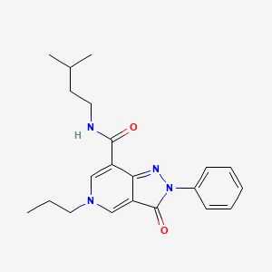 N-isopentyl-3-oxo-2-phenyl-5-propyl-3,5-dihydro-2H-pyrazolo[4,3-c]pyridine-7-carboxamide