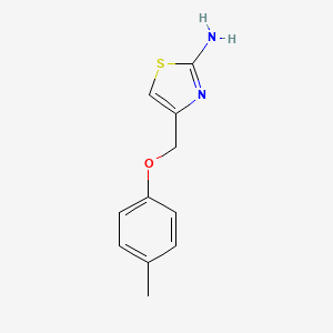 molecular formula C11H12N2OS B2609682 4-[(4-Methylphenoxy)methyl]-1,3-thiazol-2-amine CAS No. 885457-99-8