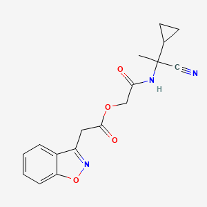 molecular formula C17H17N3O4 B2609694 [(1-Cyano-1-cyclopropylethyl)carbamoyl]methyl 2-(1,2-benzoxazol-3-yl)acetate CAS No. 1424451-19-3