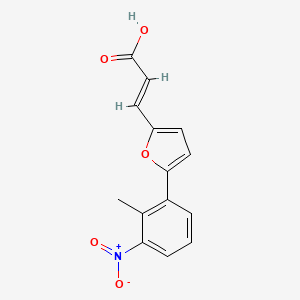 molecular formula C14H11NO5 B2609695 (2E)-3-[5-(2-甲基-3-硝基苯基)呋喃-2-基]丙-2-烯酸 CAS No. 874999-45-8