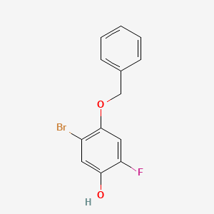 molecular formula C13H10BrFO2 B2609699 4-(Benzyloxy)-5-bromo-2-fluorophenol CAS No. 1881292-59-6