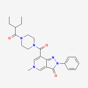 7-(4-(2-ethylbutanoyl)piperazine-1-carbonyl)-5-methyl-2-phenyl-2H-pyrazolo[4,3-c]pyridin-3(5H)-one