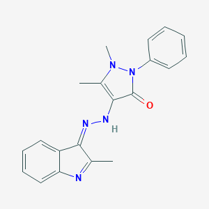 1,5-dimethyl-4-[(2Z)-2-(2-methylindol-3-ylidene)hydrazinyl]-2-phenylpyrazol-3-one