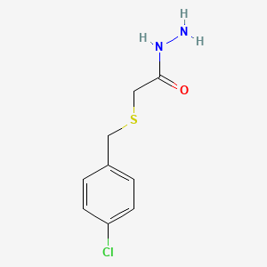 molecular formula C9H11ClN2OS B2609712 2-[(4-Chlorobenzyl)thio]acetohydrazide CAS No. 329694-30-6