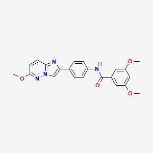 3,5-dimethoxy-N-(4-(6-methoxyimidazo[1,2-b]pyridazin-2-yl)phenyl)benzamide