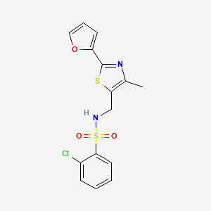 2-chloro-N-((2-(furan-2-yl)-4-methylthiazol-5-yl)methyl)benzenesulfonamide