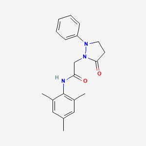 molecular formula C20H23N3O2 B2609740 N-mesityl-2-(5-oxo-2-phenylpyrazolidin-1-yl)acetamide CAS No. 2034574-95-1