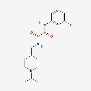 molecular formula C17H24FN3O2 B2609744 N1-(3-fluorophenyl)-N2-((1-isopropylpiperidin-4-yl)methyl)oxalamide CAS No. 946382-70-3