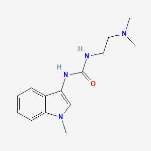 molecular formula C14H20N4O B2609748 1-(2-(二甲氨基)乙基)-3-(1-甲基-1H-吲哚-3-基)脲 CAS No. 941987-82-2
