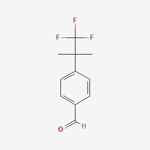 molecular formula C11H11F3O B2609750 4-(1,1,1-Trifluoro-2-methylpropan-2-yl)benzaldehyde CAS No. 1418296-99-7