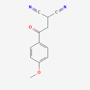 molecular formula C12H10N2O2 B2609753 2-(2-Oxo-2-(4-methoxyphenyl)ethyl)malononitrile CAS No. 26454-79-5