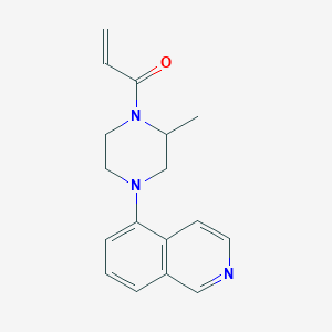 molecular formula C17H19N3O B2609755 1-(4-Isoquinolin-5-yl-2-methylpiperazin-1-yl)prop-2-en-1-one CAS No. 2196449-55-3