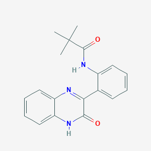 molecular formula C19H19N3O2 B2609756 2,2-二甲基-N-[2-(3-氧代-3,4-二氢-喹喔啉-2-基)-苯基]-丙酰胺 CAS No. 878425-07-1
