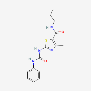 4-methyl-2-(3-phenylureido)-N-propylthiazole-5-carboxamide