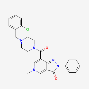 7-(4-(2-chlorobenzyl)piperazine-1-carbonyl)-5-methyl-2-phenyl-2H-pyrazolo[4,3-c]pyridin-3(5H)-one
