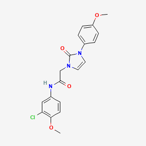 N-(3-chloro-4-methoxyphenyl)-2-[3-(4-methoxyphenyl)-2-oxo-2,3-dihydro-1H-imidazol-1-yl]acetamide