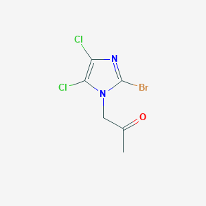 molecular formula C6H5BrCl2N2O B2609777 1-(2-bromo-4,5-dichloro-1H-imidazol-1-yl)propan-2-one CAS No. 1219543-85-7