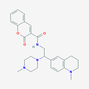N-(2-(1-methyl-1,2,3,4-tetrahydroquinolin-6-yl)-2-(4-methylpiperazin-1-yl)ethyl)-2-oxo-2H-chromene-3-carboxamide