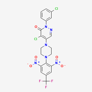4-Chloro-2-(3-chlorophenyl)-5-(4-(2,6-dinitro-4-(trifluoromethyl)phenyl)piperazino)-3(2H)-pyridazinone