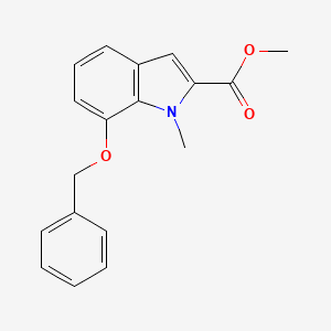 molecular formula C18H17NO3 B2609792 Methyl 7-benzyloxy-1-methyl-2-indolecarboxylate CAS No. 167479-12-1