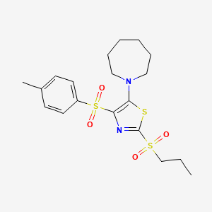 5-(Azepan-1-yl)-2-(propylsulfonyl)-4-tosylthiazole
