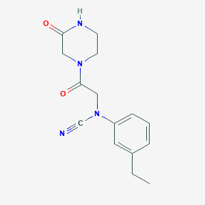 4-{2-[Cyano(3-ethylphenyl)amino]acetyl}piperazin-2-one