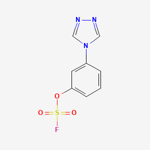 molecular formula C8H6FN3O3S B2609801 4-(3-Fluorosulfonyloxyphenyl)-1,2,4-triazole CAS No. 2411294-78-3