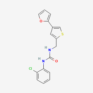 molecular formula C16H13ClN2O2S B2609805 1-(2-Chlorophenyl)-3-{[4-(furan-2-yl)thiophen-2-yl]methyl}urea CAS No. 2379995-30-7