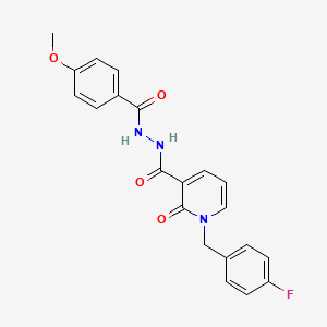 1-(4-fluorobenzyl)-N'-(4-methoxybenzoyl)-2-oxo-1,2-dihydropyridine-3-carbohydrazide