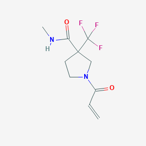 N-Methyl-1-prop-2-enoyl-3-(trifluoromethyl)pyrrolidine-3-carboxamide