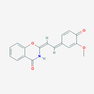 (2E)-2-[(2E)-2-(3-methoxy-4-oxocyclohexa-2,5-dien-1-ylidene)ethylidene]-1,3-benzoxazin-4-one