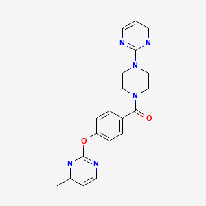 molecular formula C20H20N6O2 B2609819 (4-((4-Methylpyrimidin-2-yl)oxy)phenyl)(4-(pyrimidin-2-yl)piperazin-1-yl)methanone CAS No. 1334372-92-7