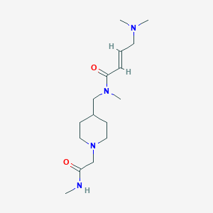 (E)-4-(Dimethylamino)-N-methyl-N-[[1-[2-(methylamino)-2-oxoethyl]piperidin-4-yl]methyl]but-2-enamide