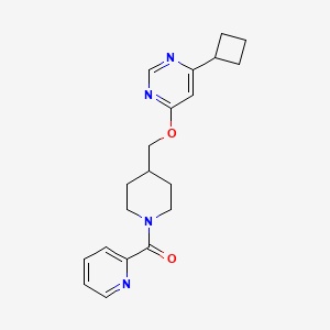 [4-[(6-Cyclobutylpyrimidin-4-yl)oxymethyl]piperidin-1-yl]-pyridin-2-ylmethanone