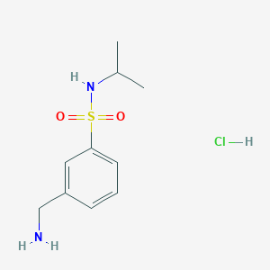 3-(aminomethyl)-N-(propan-2-yl)benzene-1-sulfonamide hydrochloride