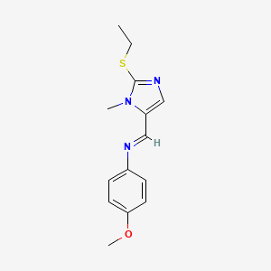 N-{[2-(ethylsulfanyl)-1-methyl-1H-imidazol-5-yl]methylene}-4-methoxyaniline