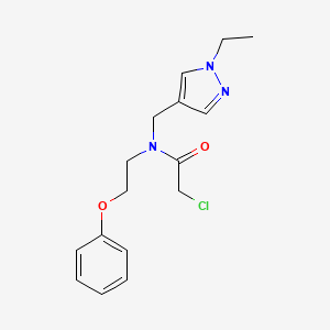 2-Chloro-N-[(1-ethylpyrazol-4-yl)methyl]-N-(2-phenoxyethyl)acetamide