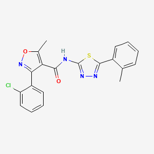 3-(2-chlorophenyl)-5-methyl-N-(5-(o-tolyl)-1,3,4-thiadiazol-2-yl)isoxazole-4-carboxamide