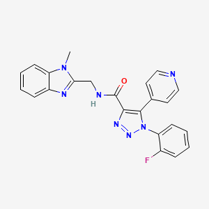1-(2-fluorophenyl)-N-((1-methyl-1H-benzo[d]imidazol-2-yl)methyl)-5-(pyridin-4-yl)-1H-1,2,3-triazole-4-carboxamide