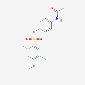 molecular formula C18H21NO5S B2609836 4-Acetamidophenyl 4-ethoxy-2,5-dimethylbenzene-1-sulfonate CAS No. 2361750-71-0